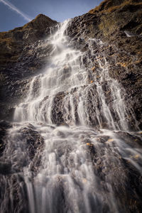 Scenic view of waterfall