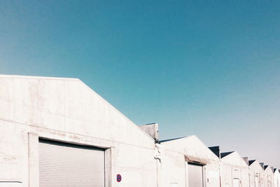 High section of building against clear sky