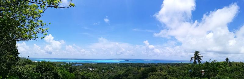 Panoramic view of sea against sky