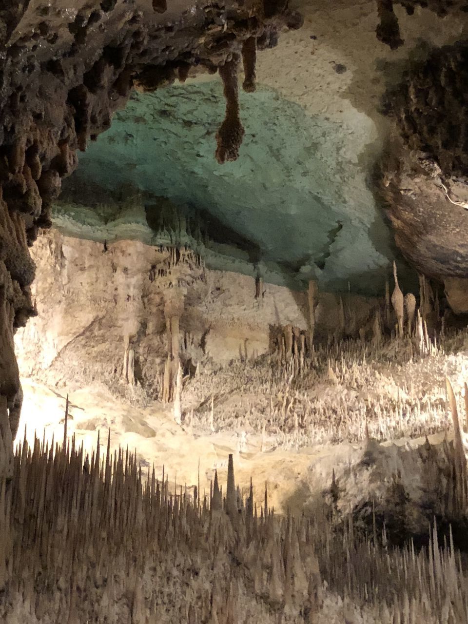 PANORAMIC VIEW OF ROCK FORMATIONS IN LAKE