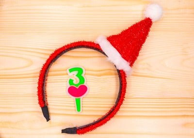 Directly above shot of heart shape on table