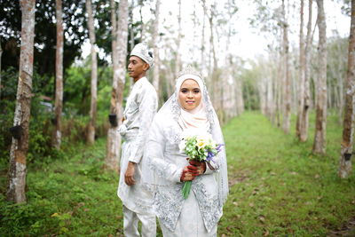 Portrait of a smiling young couple