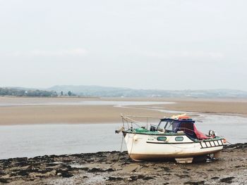 Scenic view of boats in sea