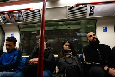 People sitting in train