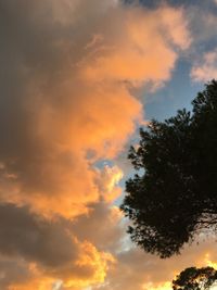 Low angle view of sky at sunset