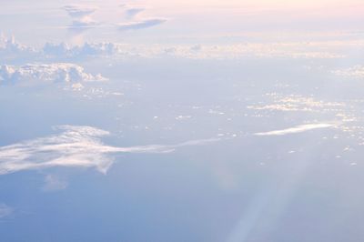 Aerial view of clouds over sea