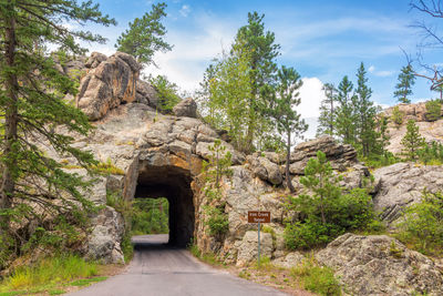 Tunnel against sky