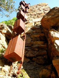 Low angle view of rocks