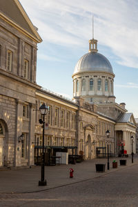 Exterior of building against sky in city