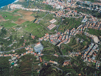 Aerial view of agricultural field