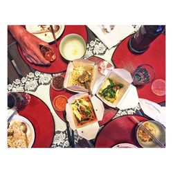 Close-up of food on table