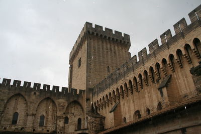 Low angle view of historic building against sky