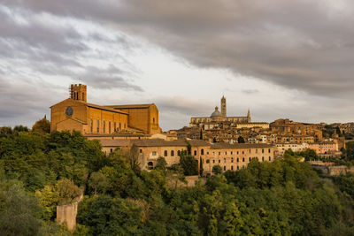 View of castle against cloudy sky