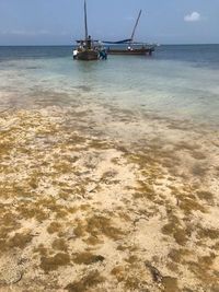 View of ship in sea