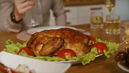 Close-up of food in plate