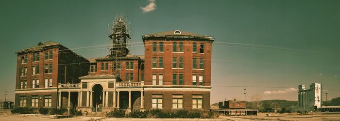 Low angle view of building against sky