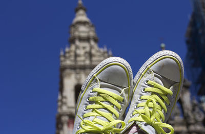 Sneakers and santiago cathedral 