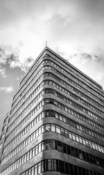 Low angle view of modern building against sky