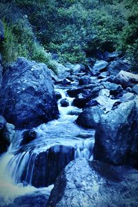 River flowing through rocks