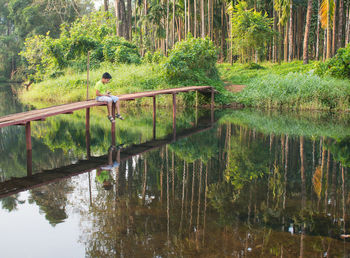 Scenic view of lake