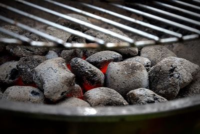 Coals in barbecue