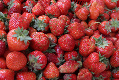 Full frame shot of strawberries