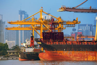 Cranes at commercial dock