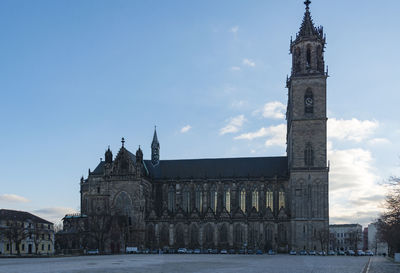 View of historic building against sky magdeburger dom