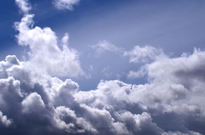 Low angle view of clouds in sky