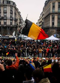 People at market stall