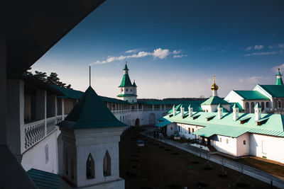 View of buildings against sky in city