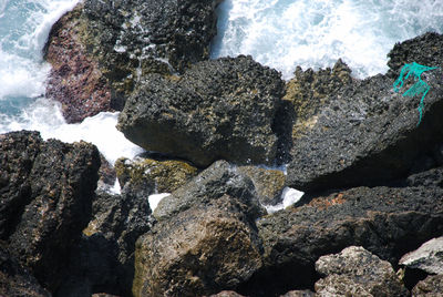 Rocks on sea shore