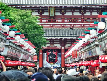 Crowd outside senso-ji temple