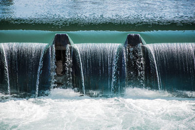 Scenic view of waterfall