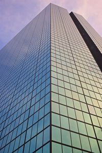 Low angle view of modern building against sky