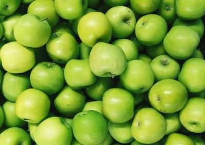 Full frame shot of apples in market