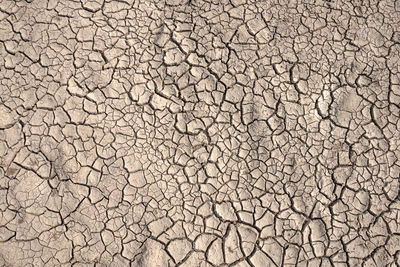 Full frame shot of cracked land