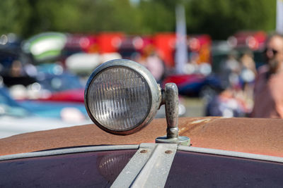 Close-up of vintage car