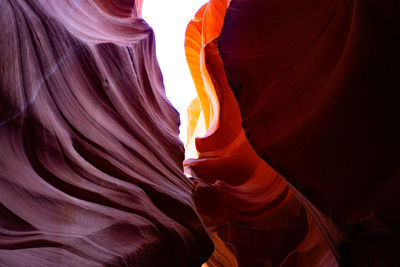 Low angle view of rock formation