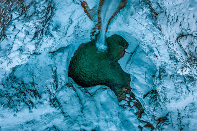 Full frame shot of frozen water