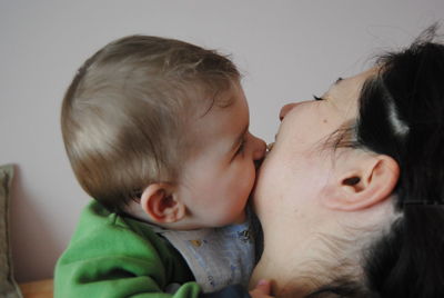 Portrait of mother and son