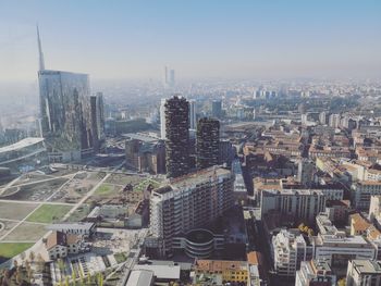 High angle view of cityscape