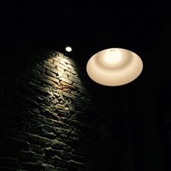 Low angle view of illuminated building