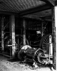 Rusty machine part in abandoned factory