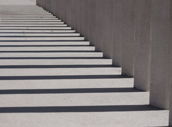 Shadow of staircase on wall