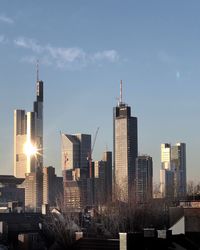 Modern cityscape against sky