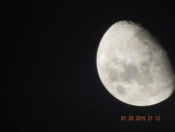 Low angle view of moon in sky