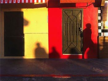 Close-up of red wall