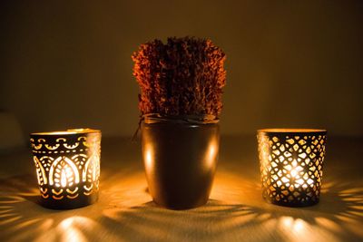 Close-up of decoration on table