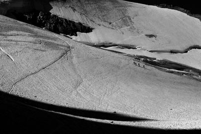 Scenic view of snow covered land